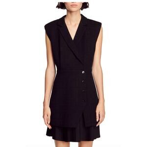 Sandro Alexandrie Dress Pleated Hem  Size 36 FR (US 4)